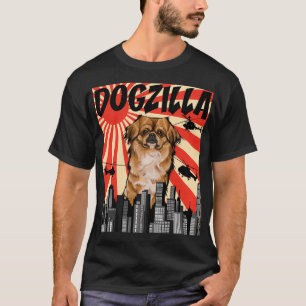 Funny Retro Japanese Dogzilla Pekingese Pullover 