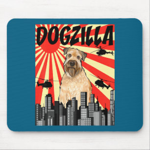 Funny Retro Japanese Dogzilla Soft Coated Wheaten Mouse Pad