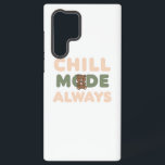 Funny Retro Lazy Day Saying Samsung Galaxy Case<br><div class="desc">Set your status to relaxed with this cool "Chill Mode Always" graphic. Featuring a chill sloth hanging out in the middle of a trendy, retro pastel font, this design is the ultimate statement for those who prioritize peace and relaxation. It's a perfect, easygoing graphic for lazy days, weekends, or any...</div>