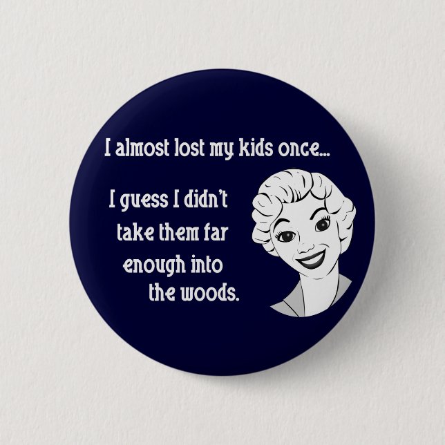 Funny Retro Mom Button (Front)