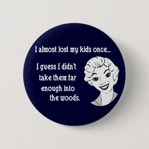 Funny Retro Mom Button