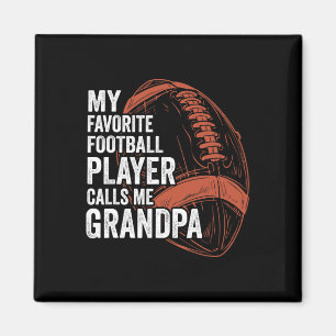 Funny Retro My Favourite Football Player Calls Me Magnet