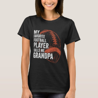 Funny Retro My Favourite Football Player Calls Me T-Shirt