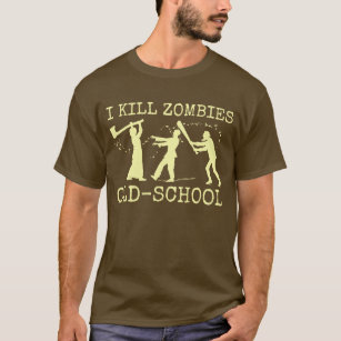 Funny Retro Old School Zombie Killer Hunter T-Shirt