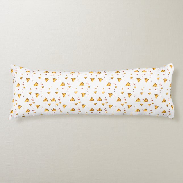 Funny Retro Pepperoni Pizza Minimalist Pattern Body Pillow (Front)