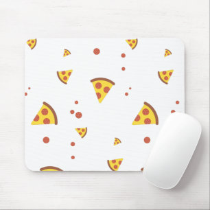 Funny Retro Pepperoni Pizza Minimalist Pattern Mouse Pad