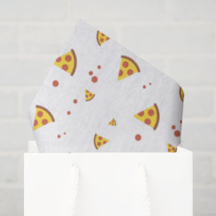 Funny Retro Pepperoni Pizza Minimalist Pattern Tissue Paper