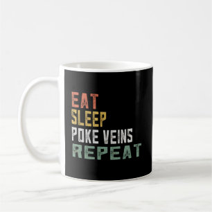 Funny Retro Phlebotomist Gifts For Women Poke Coffee Mug