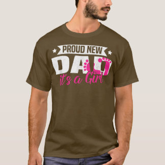 Funny Retro Proud New Dad It's A Girl Gender Revea T-Shirt