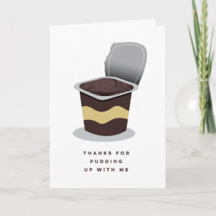Funny Retro Pudding Teacher Greeting Card