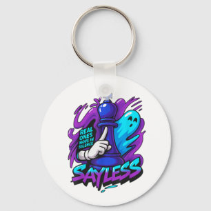 Funny Retro Purple Grape 5 Team Matching Men Women Keychain