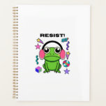 Funny Retro Resist Frog – Vintage 90s Rebellion  Planner<br><div class="desc">Funny Retro Resist Frog – Vintage 90s Rebellion Frog Cartoon Design Notebook Description Bring some rebellious humor and retro vibes with this funny Resist Frog design. Inspired by vintage 90s cartoon style and bold retro graphics, this playful frog delivers a lighthearted message of standing your ground with personality and attitude....</div>