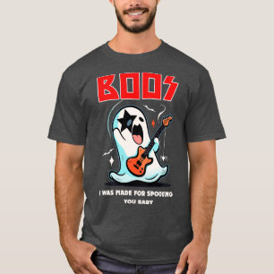 Funny Retro Rock Sheet Ghost Men Kids Women Hallow T-Shirt