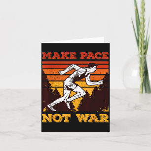 Funny Retro Runner Running Quote Gift - Make Pace  Card