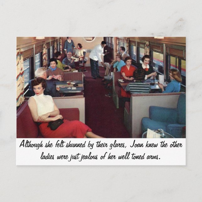 Funny Retro Scene Postcard (Front)