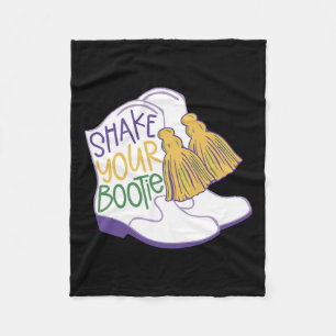 Funny Retro Shake Your Bootie Mardi Gras Costume N Fleece Blanket