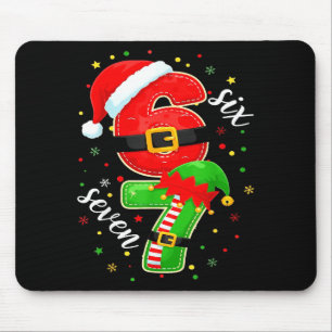 Funny Retro Six Seven Christmas 67 Xmas  Mouse Pad