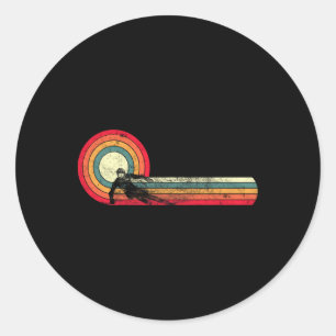 Funny Retro Ski Vintage 80s 90s Skiing Downhill Fr Classic Round Sticker