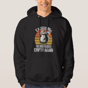 Funny Retro Squirrel - Excuse Me, Bird Feederu2019 Hoodie