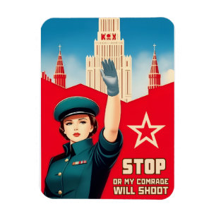 Funny Retro Style Soviet USSR Communism Humour Magnet