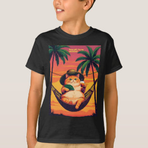 Funny Retro Summer Cat Vacation T-Shirt