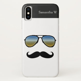 Funny Retro Sunglasses with Moustache Case-Mate iPhone Case