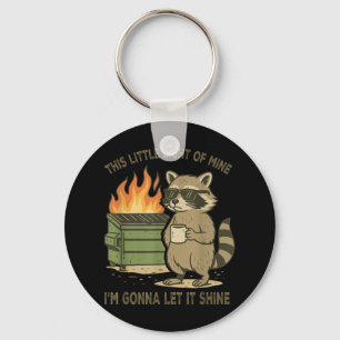 Funny Retro This Little Light-of Mine Dumpster Fir Keychain