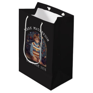 Funny Retro Vintage Birthday Boy Adult Party Favou Medium Gift Bag