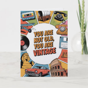Funny Retro Vintage Birthday Card Nostalgic Humor
