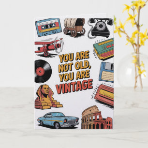 Funny Retro Vintage Birthday Card Nostalgic Humor