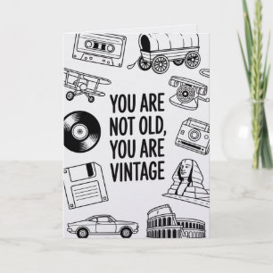 Funny Retro Vintage Birthday Card Nostalgic Humour