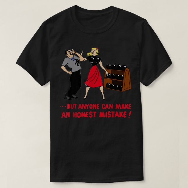 Funny Retro Vintage Bowling-Funny Bowling TShirt 1 (Design Front)