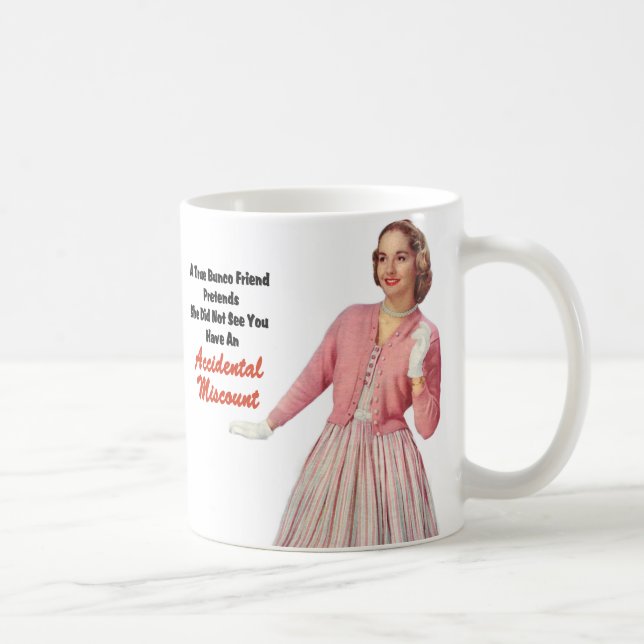 Funny Retro Vintage Bunco Coffee Mug (Right)