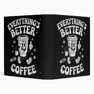 Funny Retro Vintage Coffee Men or Women Coffee Binder