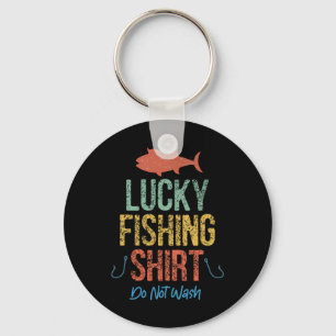Funny Retro Vintage Lucky Fishing Shirt Do Not Was Keychain