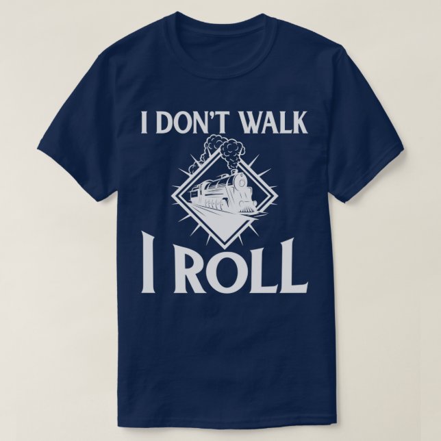 Funny Retro Vintage Railroad Engineer T-Shirt (Design Front)