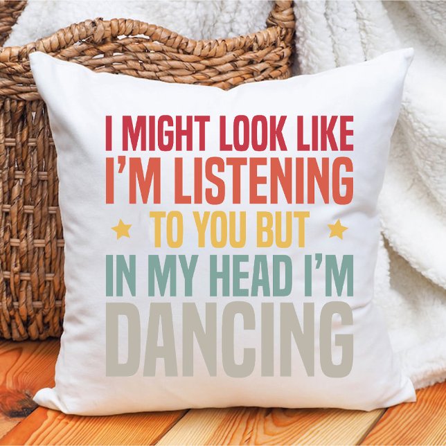 Funny Retro Vintage Salsa Dancer Birthday Throw Pillow (Funny Retro Vintage Salsa Dancer Birthday Throw Pillow)