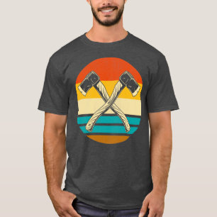Funny Retro Vintage Style Axe Throwing Ax Lover T-Shirt