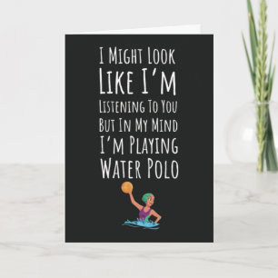 Funny Retro Water Polo Cards Coach Player Sport