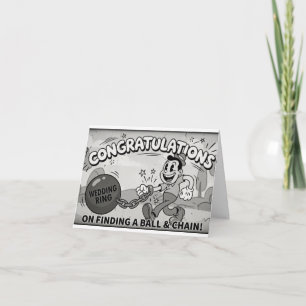 Funny Retro Wedding Card