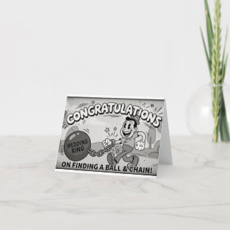 Funny Retro Wedding Card