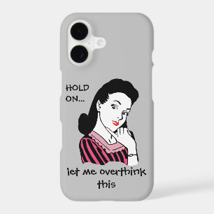 Funny Retro Woman Overthinking This