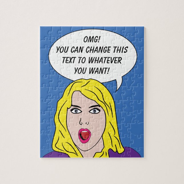 FUNNY RETRO WOMAN puzzle personnalisé (Vertical)