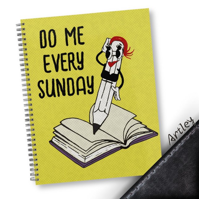 Funny Retro Yellow Cartoon Pencil Mascot   Planner (Creator Uploaded)