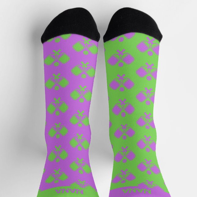 Funny Reversed Pickleball Crew Socks (Top)