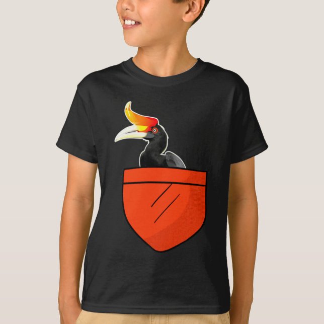 Funny rhino bird design performance  T-Shirt (Front)
