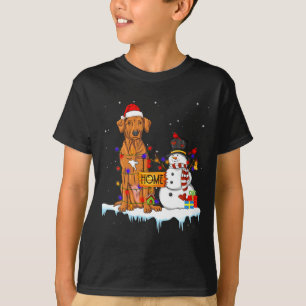 Funny Rhodesian Ridgeback Dog Christmas Snowman Xm T-Shirt