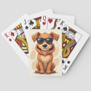 Funny Rhodesian Ridgeback Kawaii Dog Playing Cards