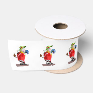 Funny Ribbon with Modern Cow - Customizable Satin Ribbon