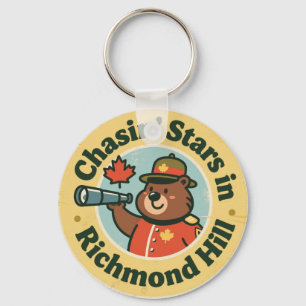 Funny Richmond Hill Stargazer Bear Keychain